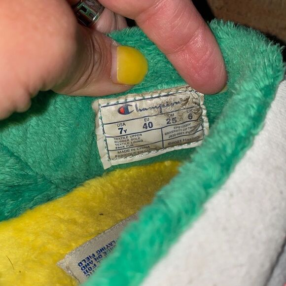 Champion University Zip Twisters Fleece Lined Casual Slipper youth 7 women’s 8.5 - Picture 9 of 11